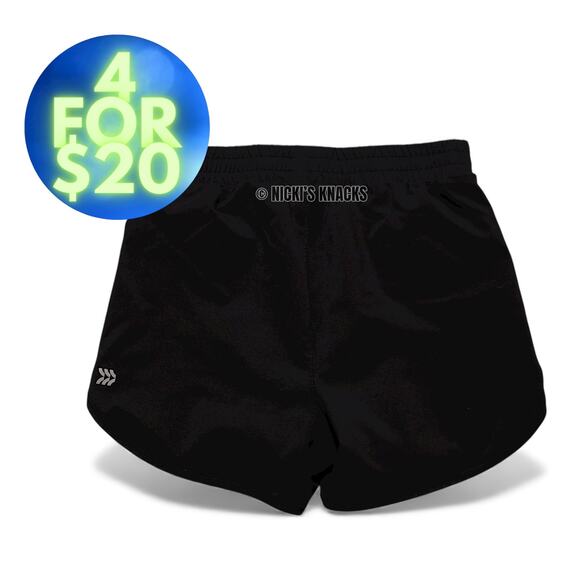 4/$20 - All In Motion Girls Black Lightweight Activewear Shorts Size M 7/8 - Picture 1 of 5